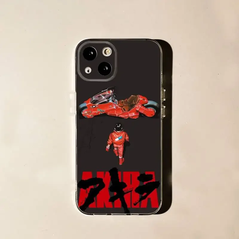 A-Akira- Parody Funny Anime Phone Case For iPhone 11 12 Mini 13 14 15 Pro XS Max X 8 7 6s Plus 5 SE XR Transparent Shell