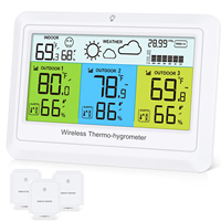 ORIA Weather Stations Wireless Indoor Outdoor Thermometers Color Display Thermometers Humidity with Forecast Station For Home