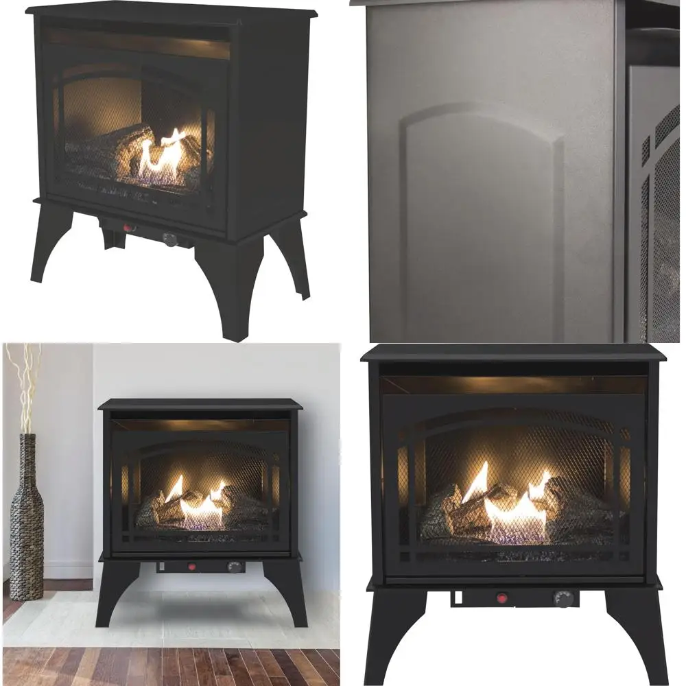 

20,000 BTU Compact 23.5 Gas Vent-Free Stove - 20,000 BTU 23.5 Portable Gas Fireplace