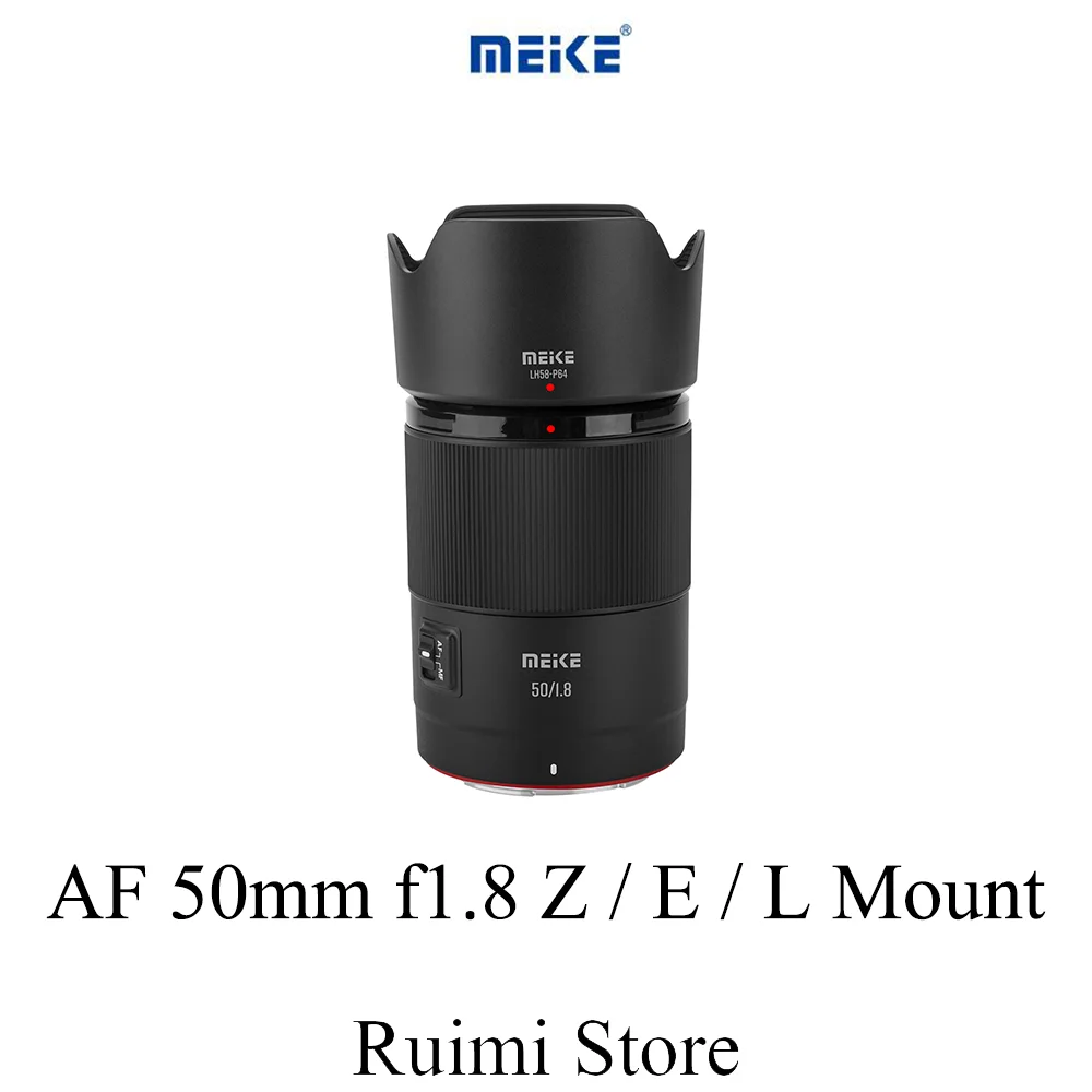 Полнокадровый объектив Meike 50 мм f1.8 с автофокусом для беззеркальных камер Sony E/Nikon Z/L с креплением