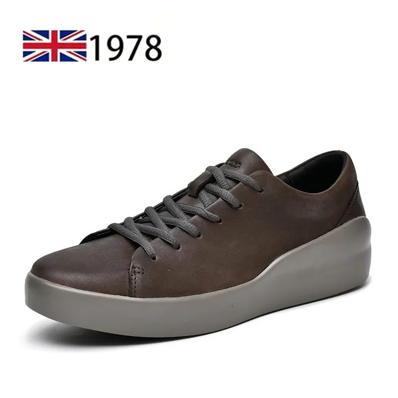 

New men's casual leather shoes male sneakers comfortable flat shoes high end fashion lace up shoes for men Tenis Masculino