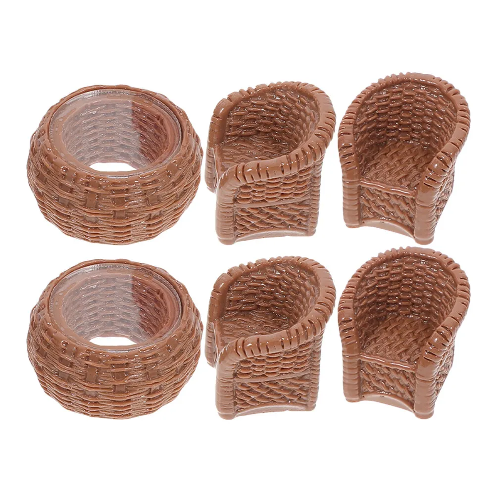 

Набор из 3D-миниатюрных стульев и скамеек из смолы для сказочного сада, аксессуары для микроландшафта, компактная декоративная парковая скамейка, миниатюра