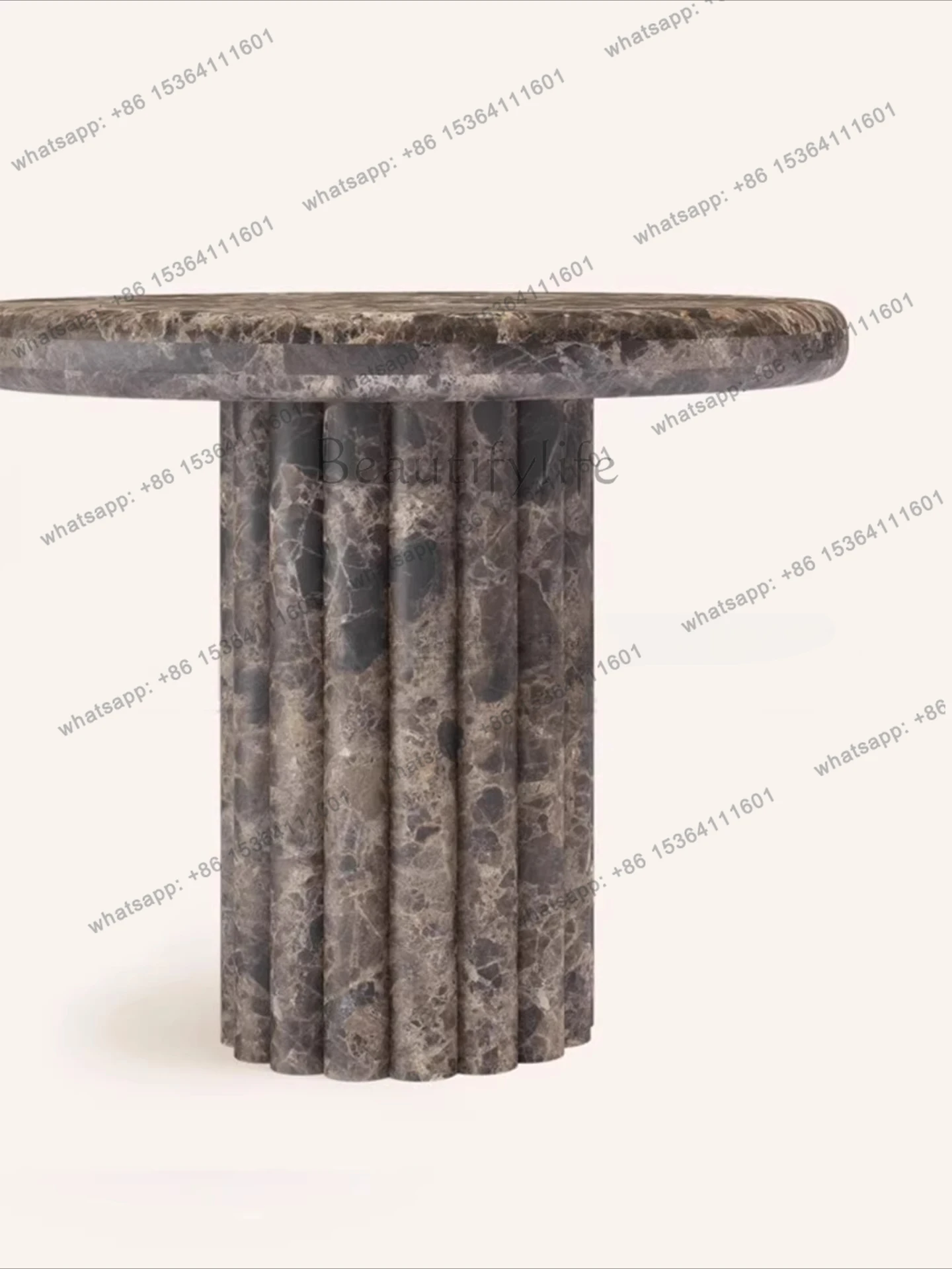Light luxury style natural luxury stone sofa side table designer marble coffee table