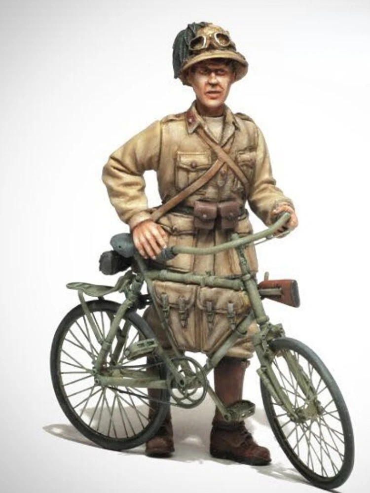 1/35 Scale Resin Figure Model Condition Military Military Theme Italian Cycling Soldier Unassembled and Unpainted Toy