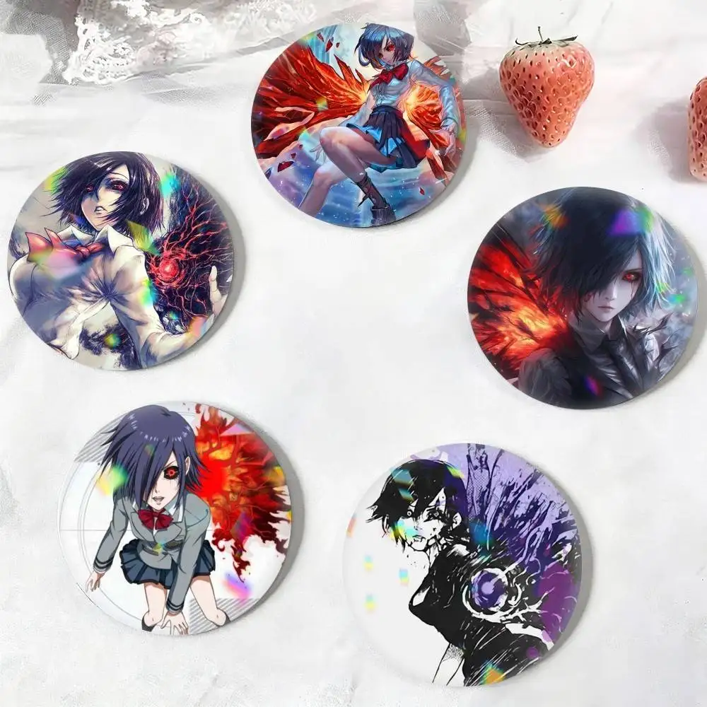 T-Touka Kirishima Anime T-Tokyo Ghoul  25mm 32mm 44mm 58mm 75mm Brooches Badges Pins for Accessories Gift