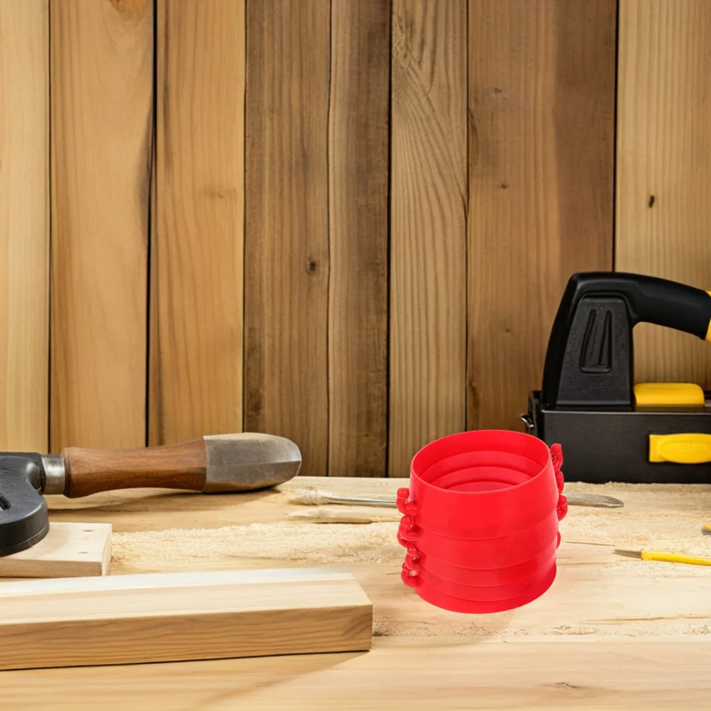 6Pcs Traffic Cone Chain Links with Hook Strong Plastic Connector Rings for Highway Safety Barrier