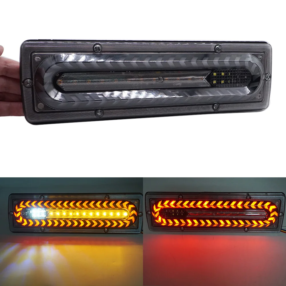 

2pcs 12V-24V Truck Trailer Lights LED Strips Flowing Car Turn Signal Lamp Rear Tail Indicator Taillight Brake Flashing Rear Ligh
