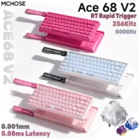 MCHOSE ACE 68 interruptor magnético teclado para juegos efecto Hall disparador rápido programable RGB 8K Hz DKS/MT/TGL/RS/SOCD teclado