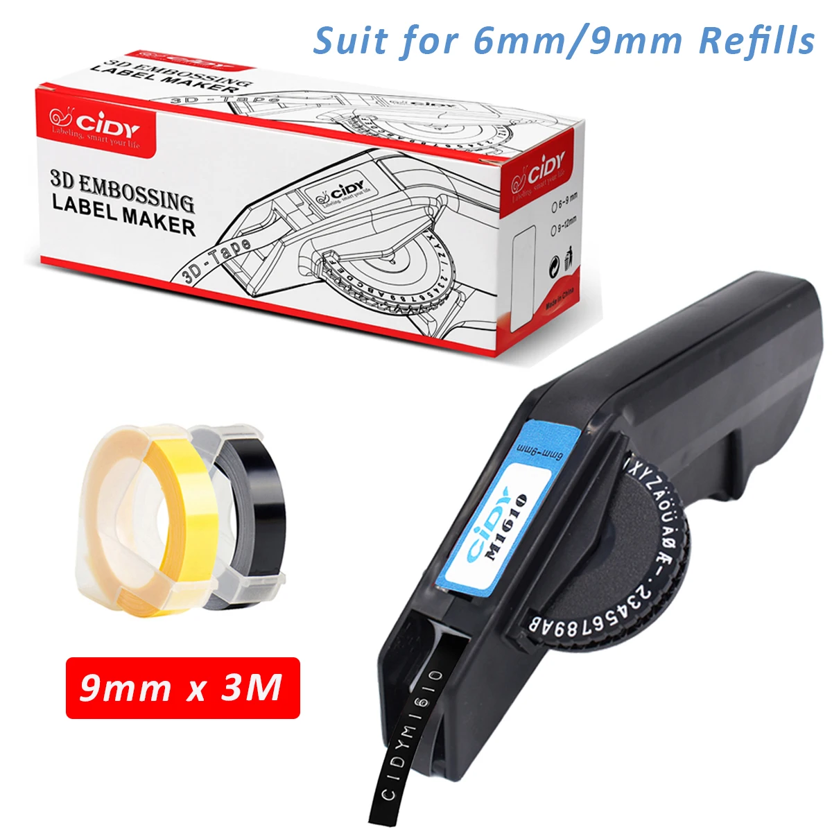 cidy impressora manual de etiquetas substituir fitas gravadas 3d dymo organizer xpress 1610 12965 motex 1610 mm mm recargas 01