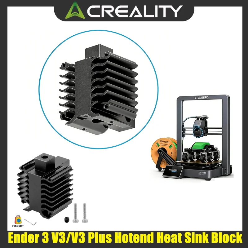 

Официальный металлический радиатор Creality для Ender 3 V3/V3 Plus, блок охлаждения хотэнда, замена теплового заслонка для принтера Ender 3 V3/V3 Plus