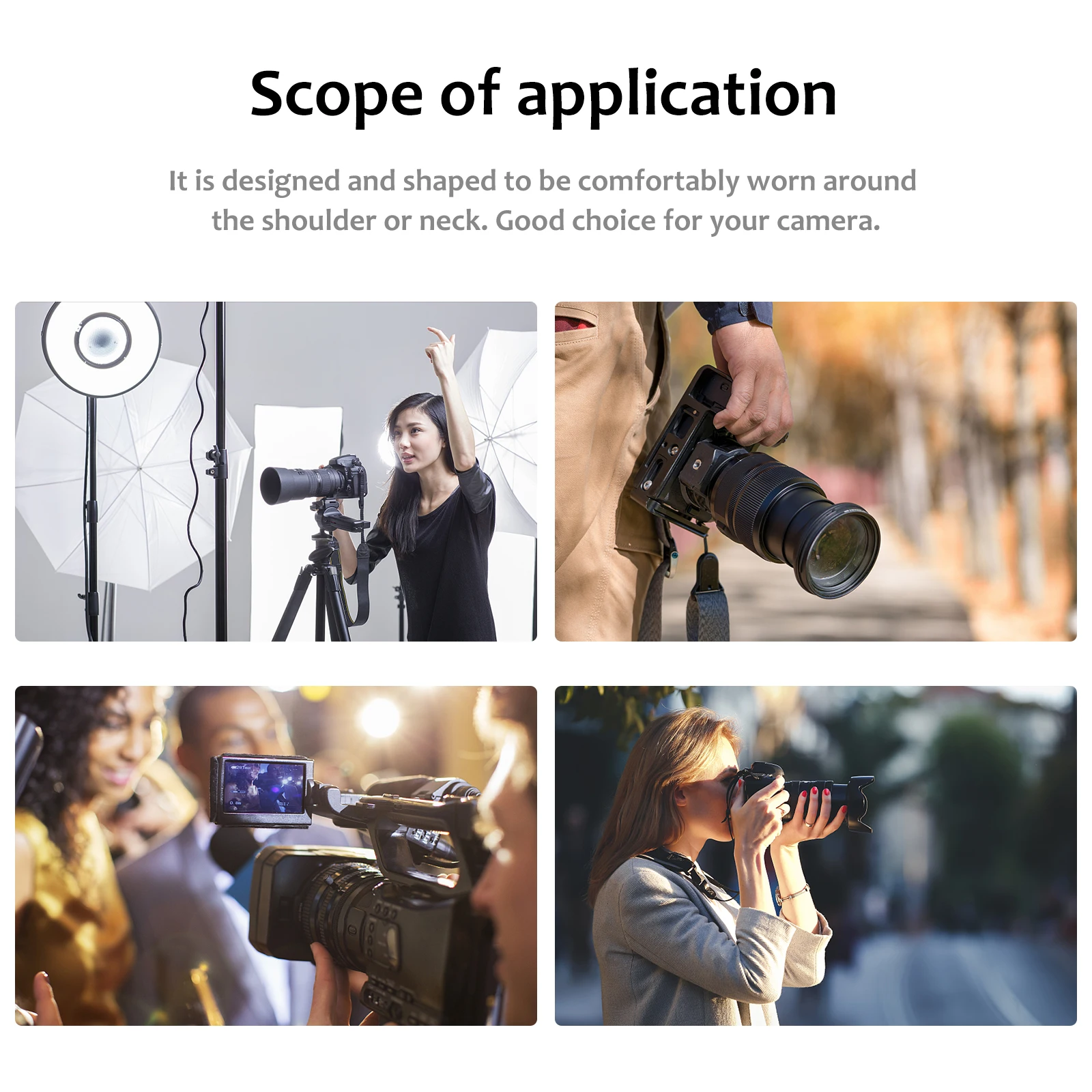 

2Pcs Camera Shoulder Strap Premium Adjustable Comfortable Neck Sling Strap for Travel Outdoor Camera