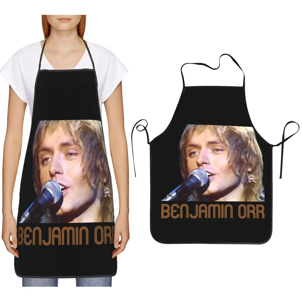 Benjamin Orr The Cars Stay The Night 70s مآزر الشيف الطبخ المطبخ Tablier مريلة تنظيف المطبخ بينافور للنساء والرجال #1