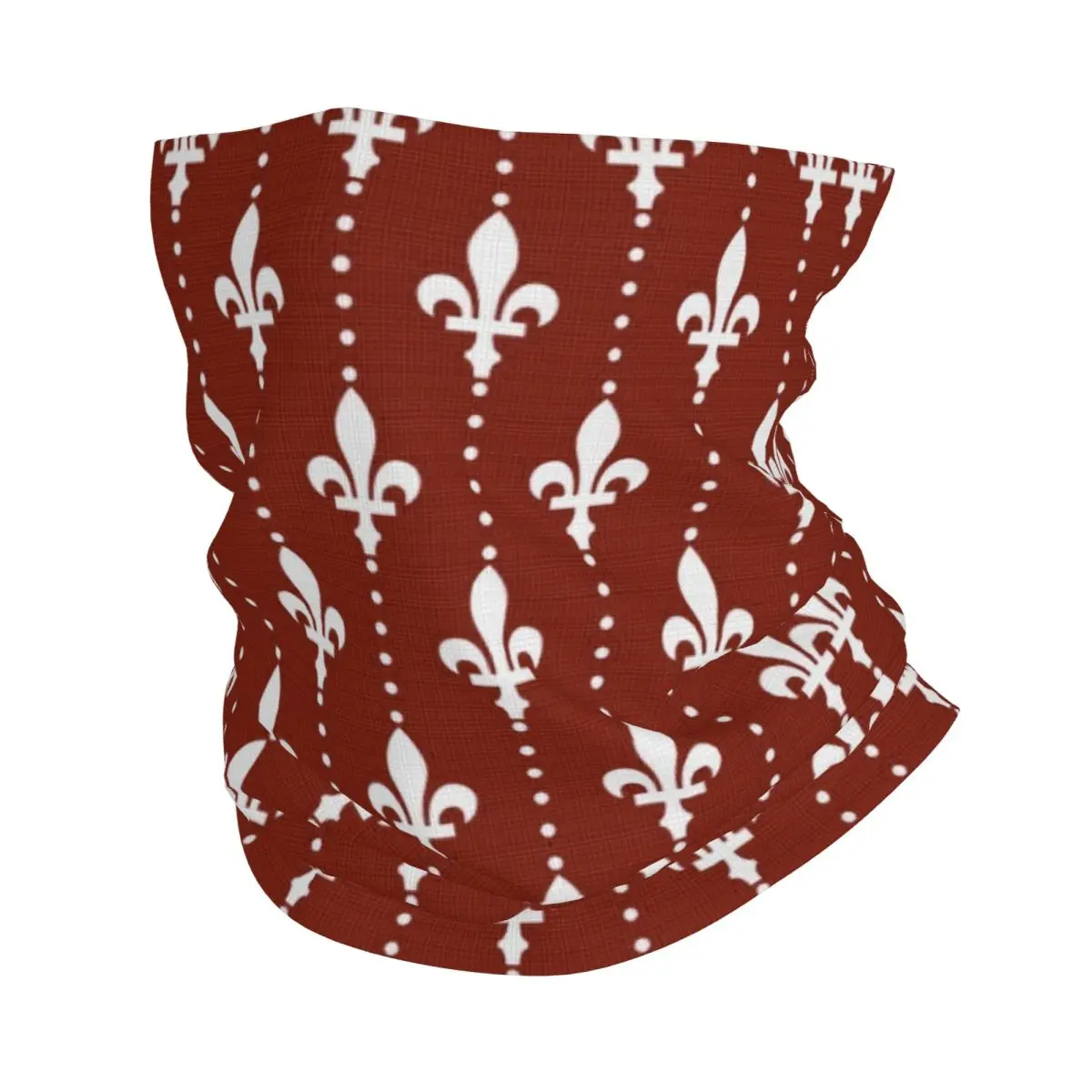 Fleur De Lis Winter Headband Neck Warmer Women Men Ski Hunting Tube Scarf Fleur-De-Lis Lily Flower Art Face Bandana Gaiter