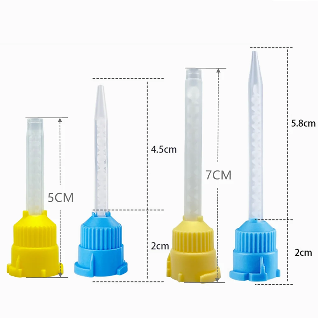 

50pcs Dental Mixing Tips Impression Mixer Tube Nozzles Silicone Rubber Gun Conveying Mixing Head