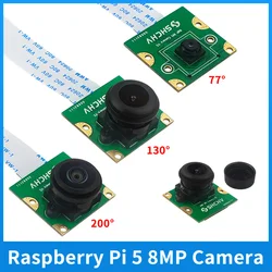 Raspberry Pi 5 Camera 8MP 1080P Camera Module OV5647 Camera Webcam 77 130 200 Degrees with 15cm FFC for RPi 5 Pi5