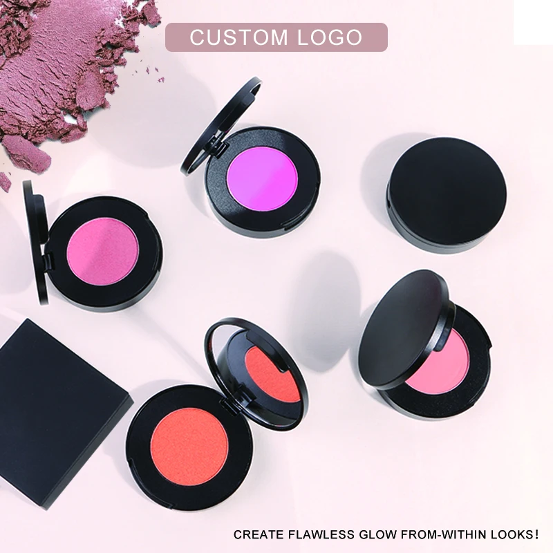 Blush Makeup Palette Mineral Powder Waterproof Natural Cheek Contour Peach Pink Face Blusher Cosmetics Private Label Wholesale