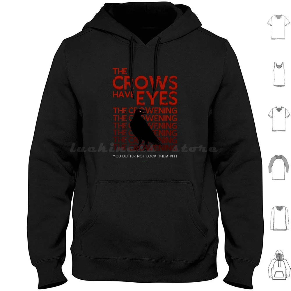 The Crows Have Eyes On Repeat Hoodie Cotton Long Sleeve The Crows Have Eyes The Crowening 3 Three Moira Rose Interflix