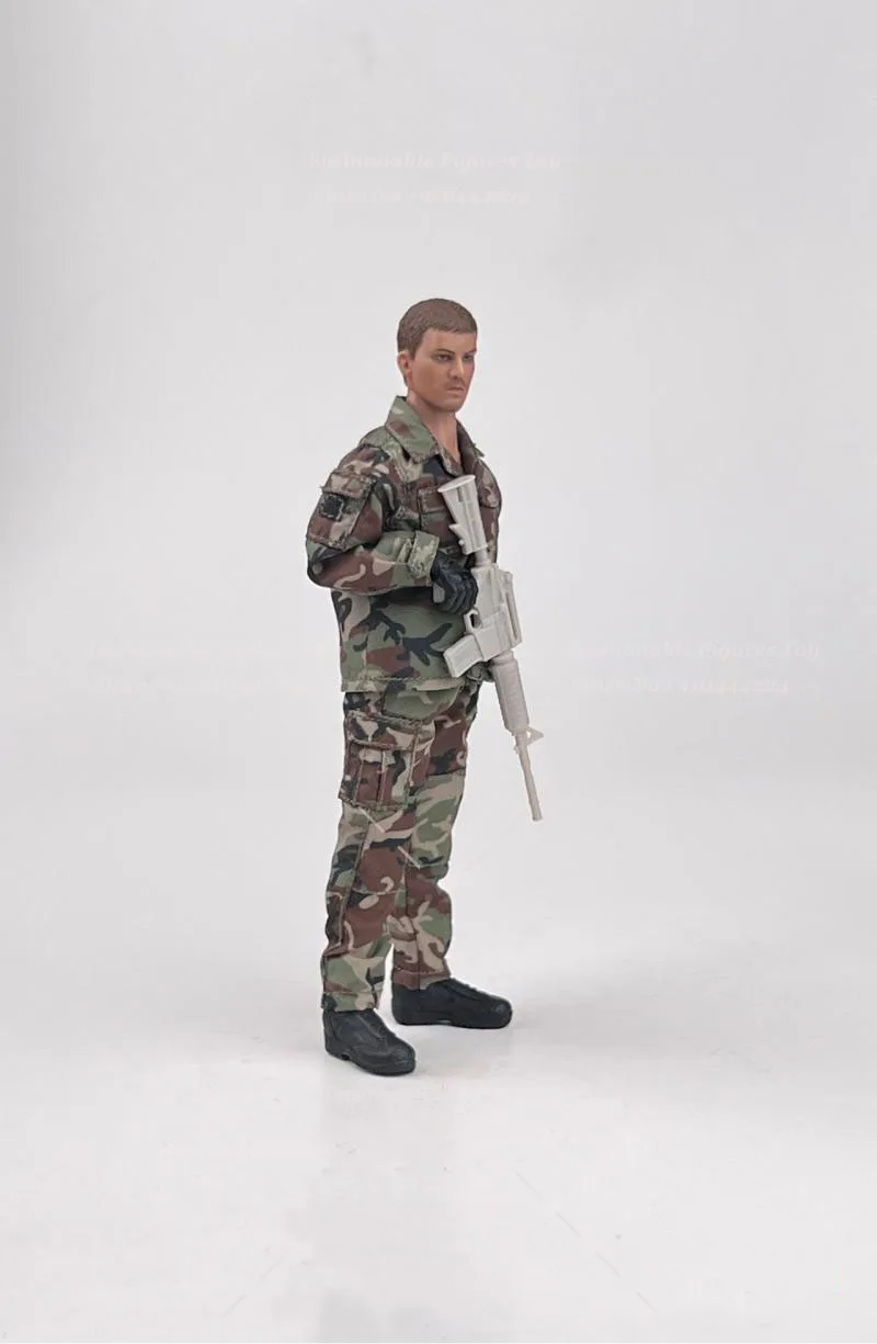 CCN1214 1/12 Soldato Maschio Giungla Uniforme Da Combattimento Tasca Militare Cappotto Pantaloni Vestiti Set Per 6 Pollici Action Figure Modello