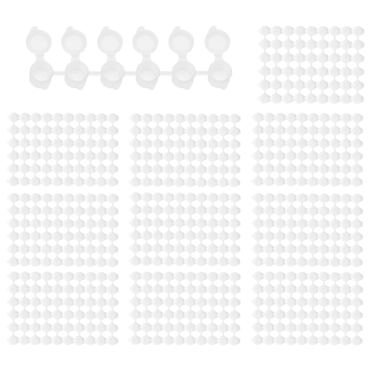 A42F 100 Streifen, 600 Töpfe, leere Farbstreifen, Farbbecher, durchsichtige Kunststoff-Aufbewahrungsbehälter, Mal- und Bastelbedarf (3 ml/0,1 Unzen)