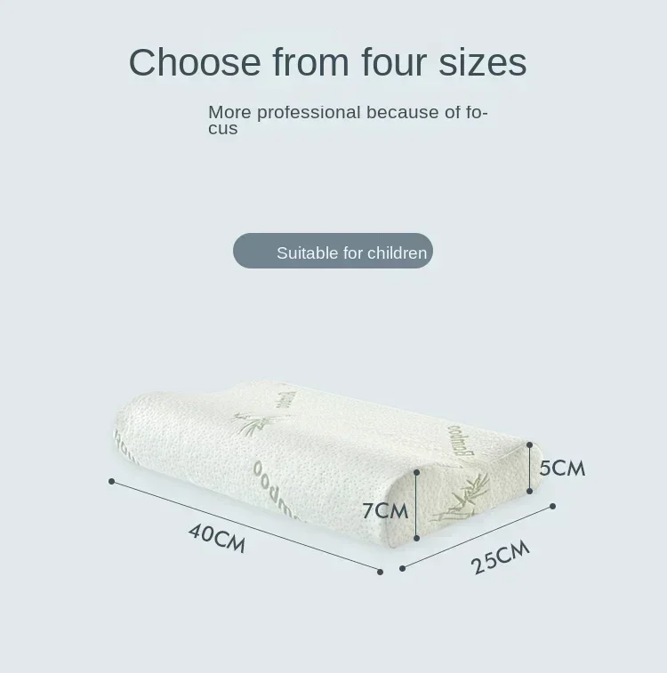 Langes Kissen Memory Foam Bettwäsche Kissen Nackenschutz langsames Rück prall geformtes Mutterschaft kissen zum Schlafen ortho pä dische Kissen – Detail 3
