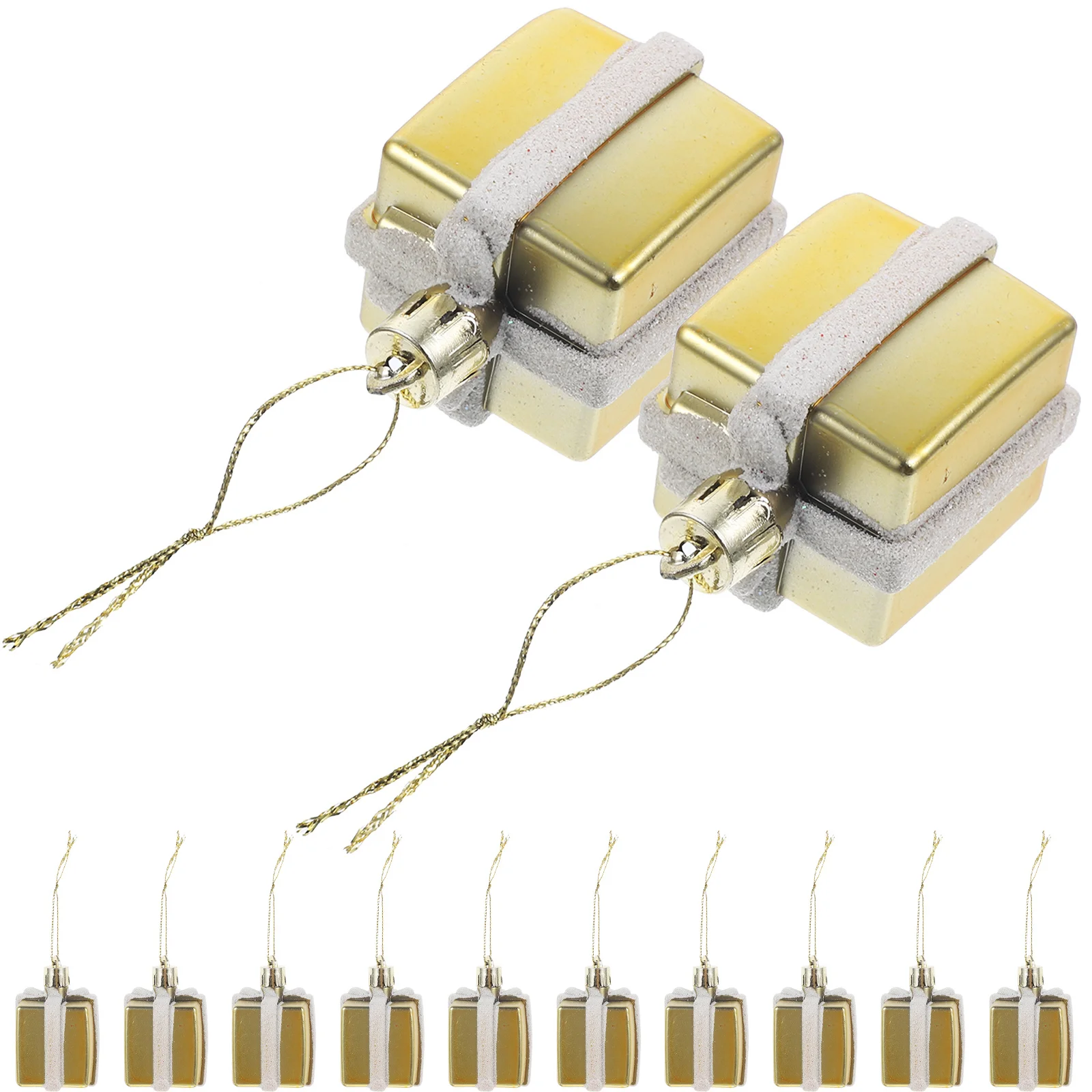 

12 Pcs Christmas Tree Hanging Ornaments Set Minature Decorations Gift Box Small Pendant Party