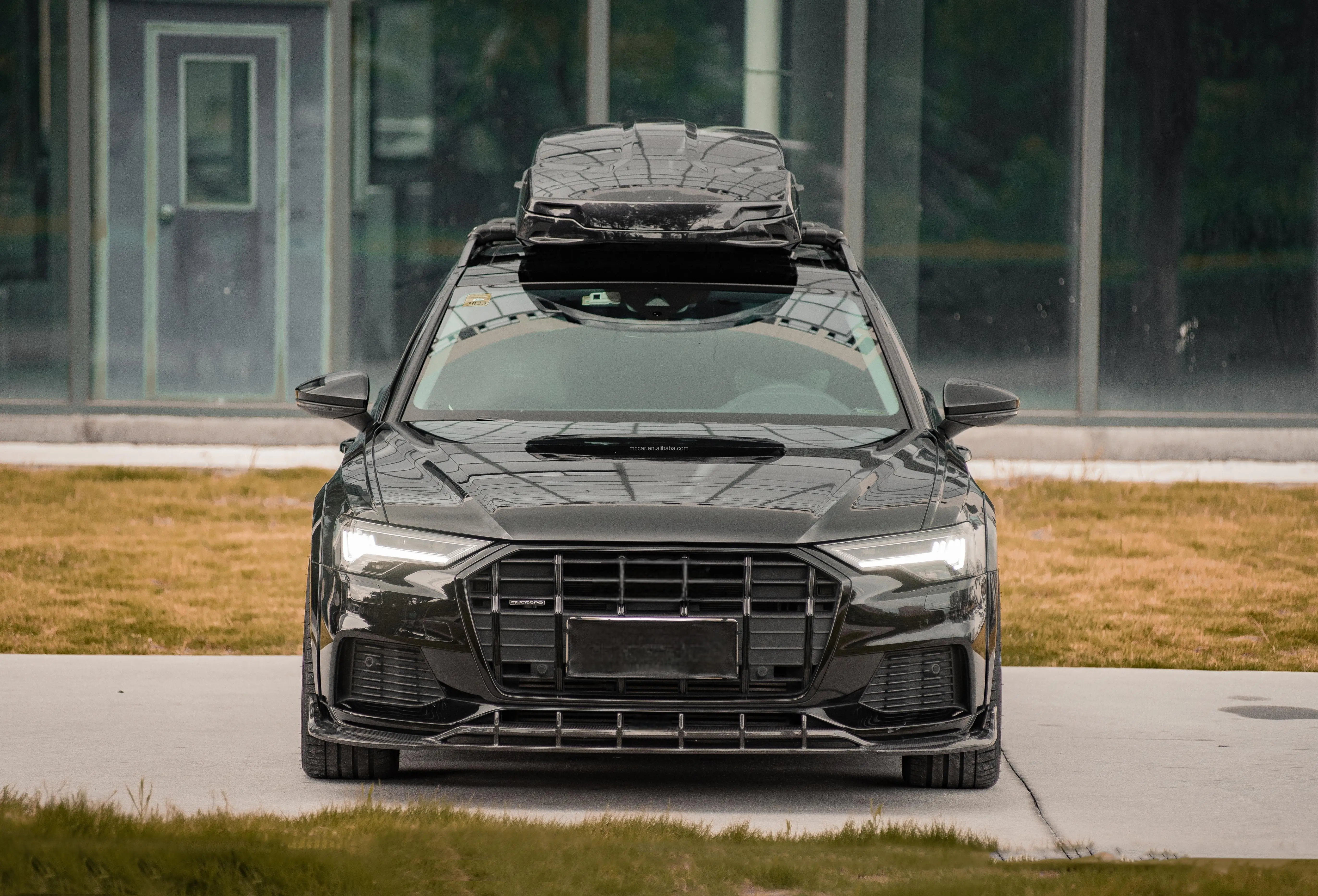 Labbra anteriori per paraurti anteriore per auto in fibra di carbonio a secco con montaggio perfetto per Audi A6 Allroad 2019-2022 Labbro anteriore per paraurti stile MC