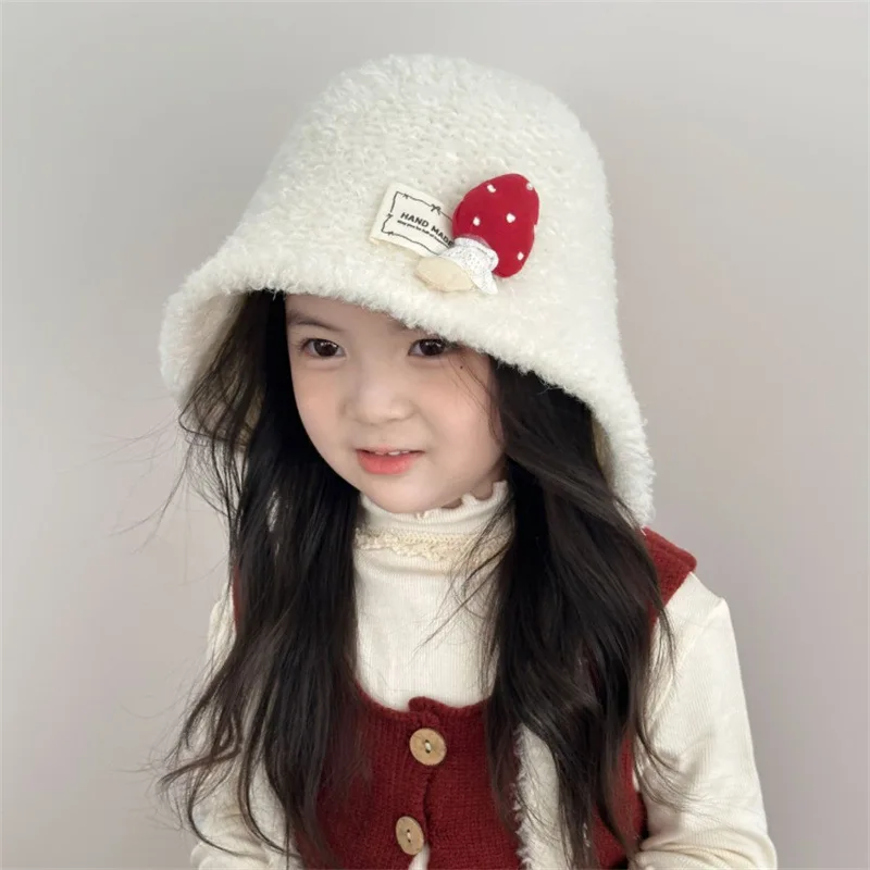 

Зимние теплые детские шапки, милая детская шапка с защитой ушей для девочек, шапки для младенцев, теплая вязаная шапка для путешествий, детские аксессуары