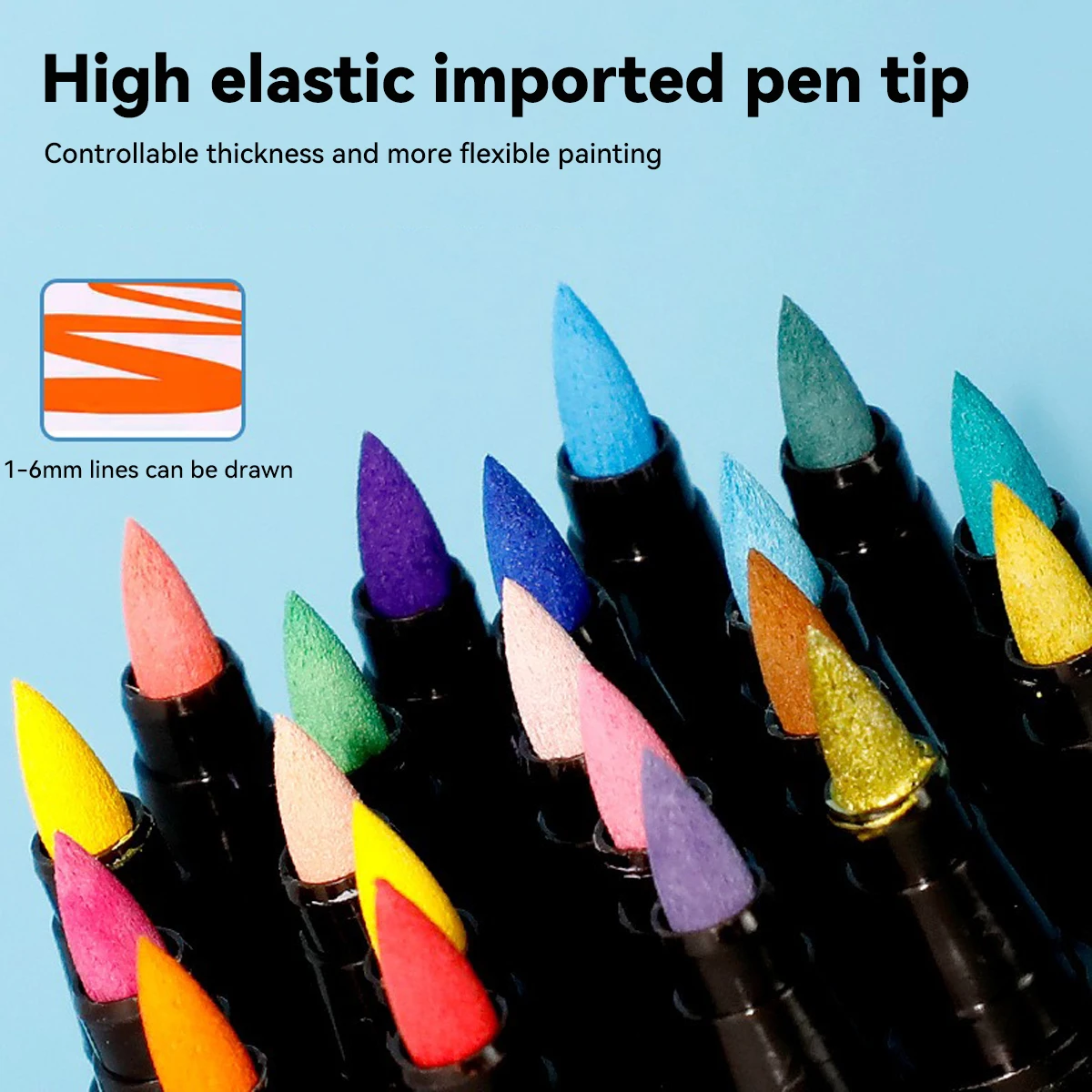 

12-48 цветов, набор акриловых маркеров с мягкой головкой, разделенный цвет, градиент, натуральный, различные материалы подходят для школьных принадлежностей Kawaii