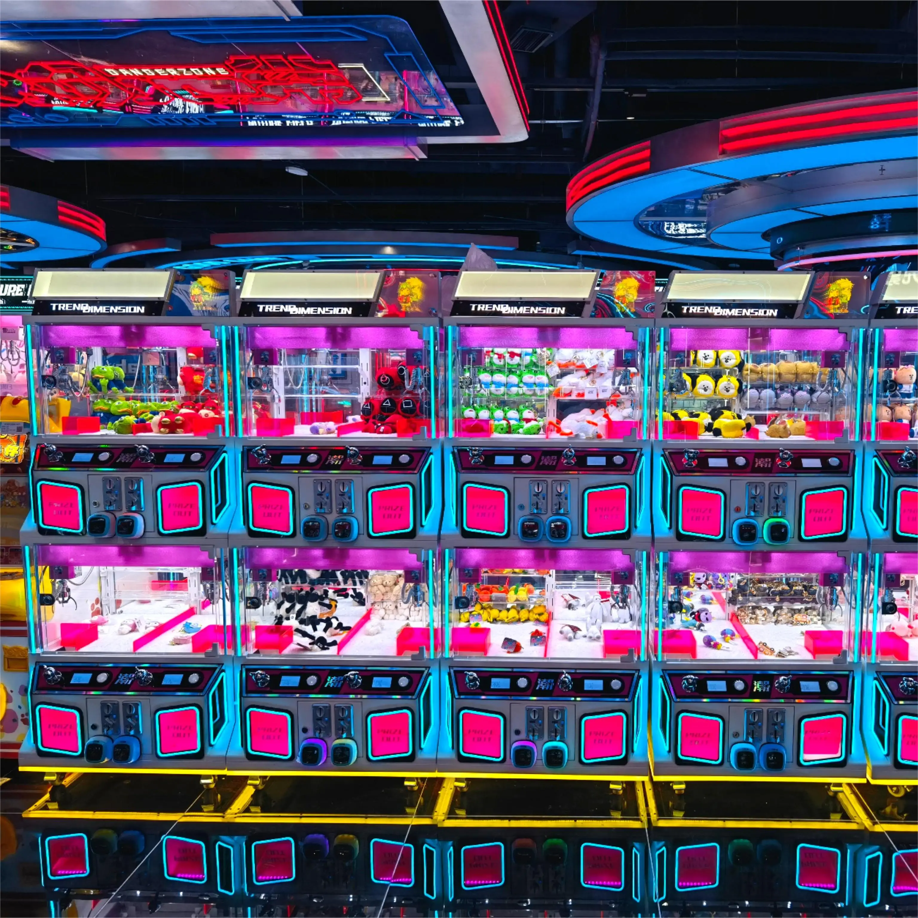 

Neofuns Custom Coin Operated Double Layer 4player Kids Doll Claw Crane Machine Toy Claw Machine with Bill Acceptor