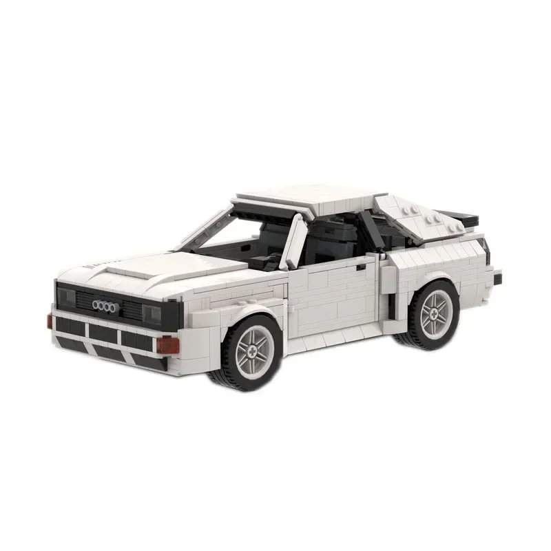 MOC-71481 Weißes Sportquartett 1984 Supercar Montage Spleißen Bausteinmodell 1257 Teile BausteineKinderGeburtstagsspielzeug Geschenk