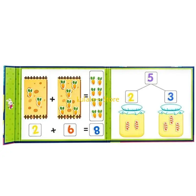 미취학 아동을위한 Y4QA 수학 도서 퍼즐 장난감 추가 뺄셈 어린이 학습 장난감