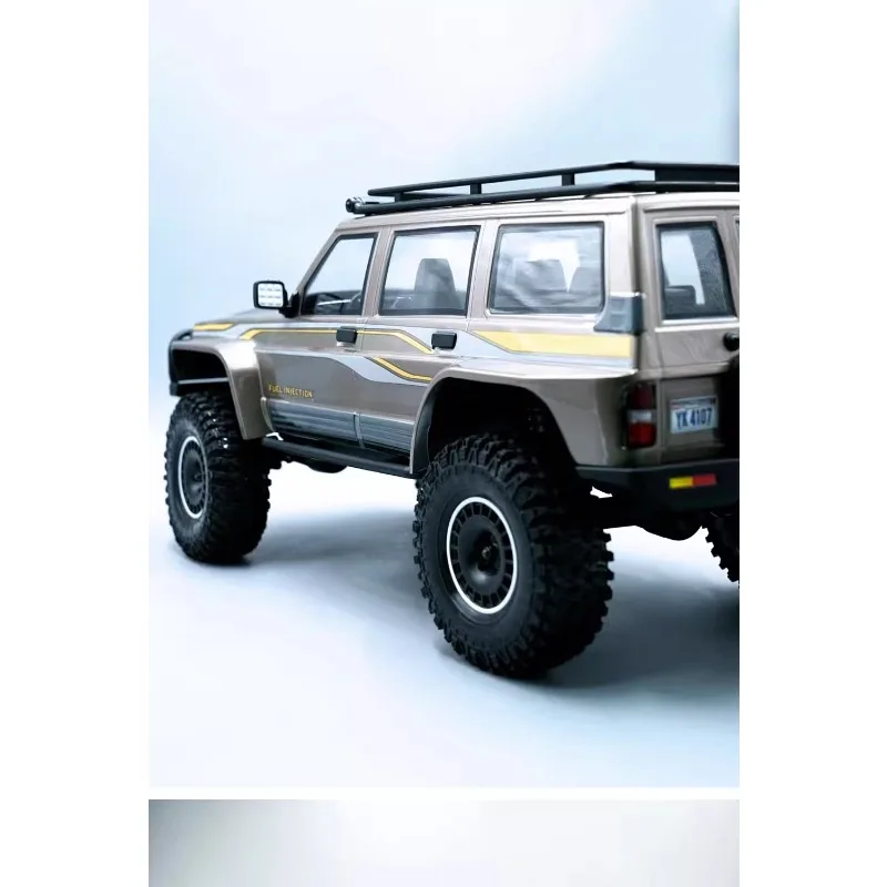 Novo carro rc yk4107 pro 1/10 4wd carro de escalada sem escova lcg chassi de controle remoto carro de brinquedo fora de estrada com tanque girando modelo presente