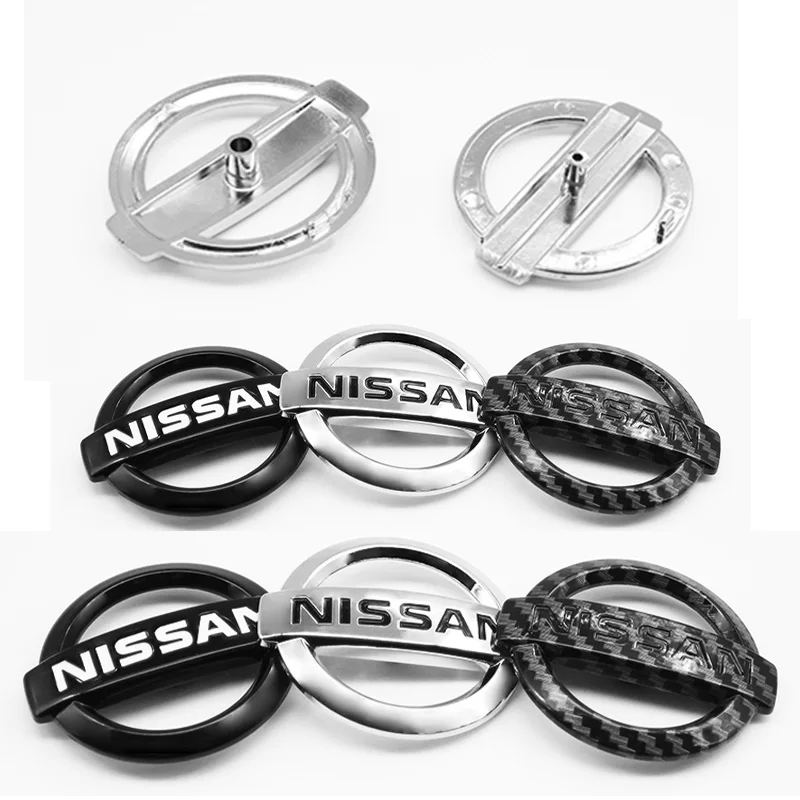 52 مللي متر/56 مللي متر ABS عجلة توجيه سيارة مركز شعار شارة لنيسان قاشقاي X Trail تيدا ملاحظة جوك سنترا باترول ميكرا ألتيما #3