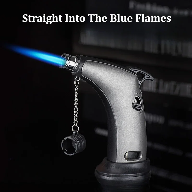 Windproof Turbo Gas Lighters Welding Torch Kitchen Cooking Adjustable Flame Powerful Spray Gun Cigar Lighter for Men Gifts