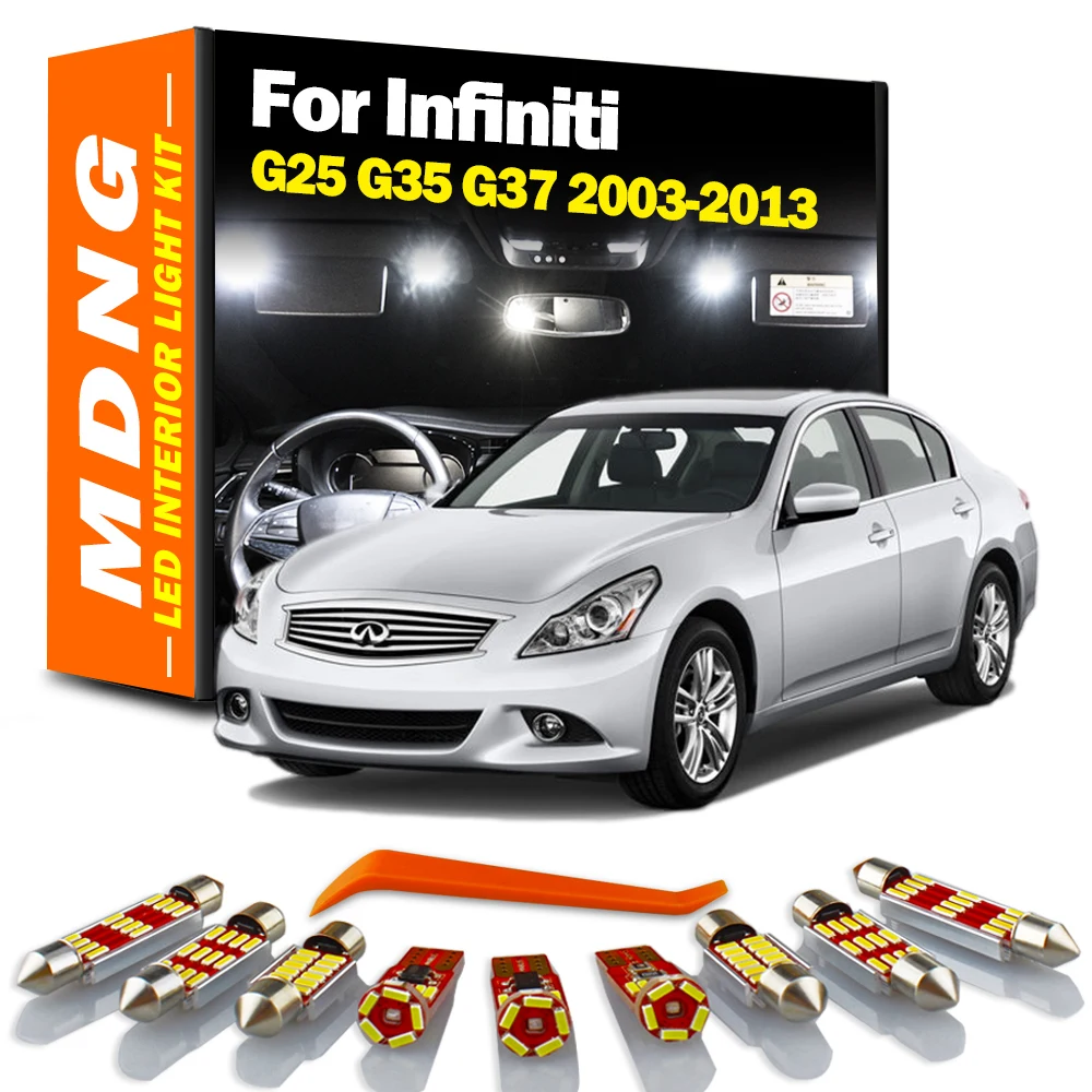 LED Interior Map Dome Light Kit For Infiniti G25 G35 G37 G37S