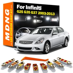 LED Interior Map Dome Light Kit For Infiniti G25 G35 G37 G37S Sedan Coupe Cabrio 2003- 2009 2010 2011 2012 2013 Door Plate Bulb