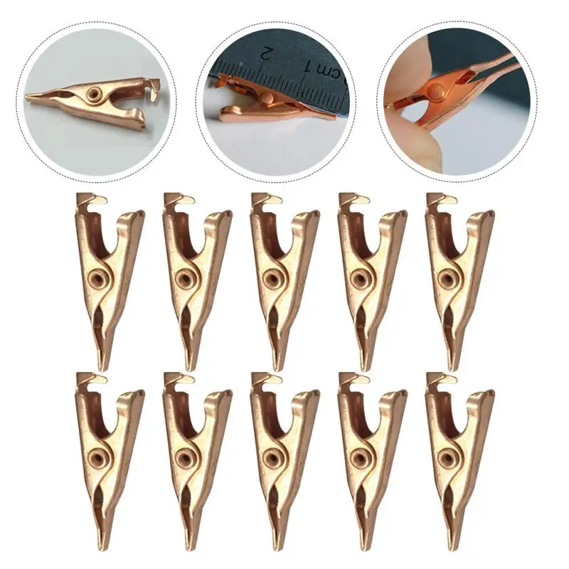 Professional 15pcs Toothless Alligator Clip Metal Crocodile Clamp with Microscopic Tip for DIY Soldering Helping Hands Device