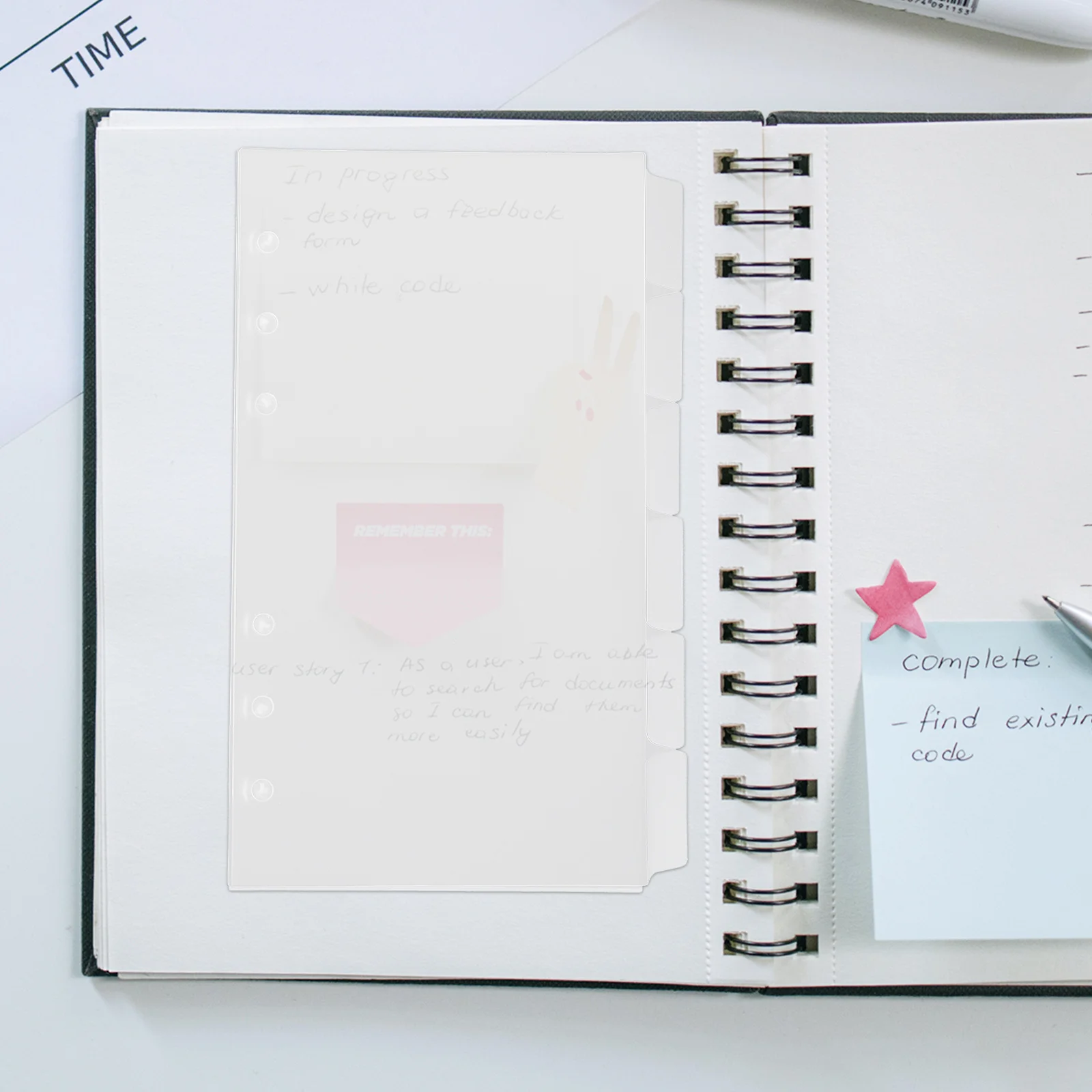 

3pcs Binder Dividers Plastic Dividers For Loose-Leaf Notebook Index Classified Labels School Office Organization Notepad Tabs