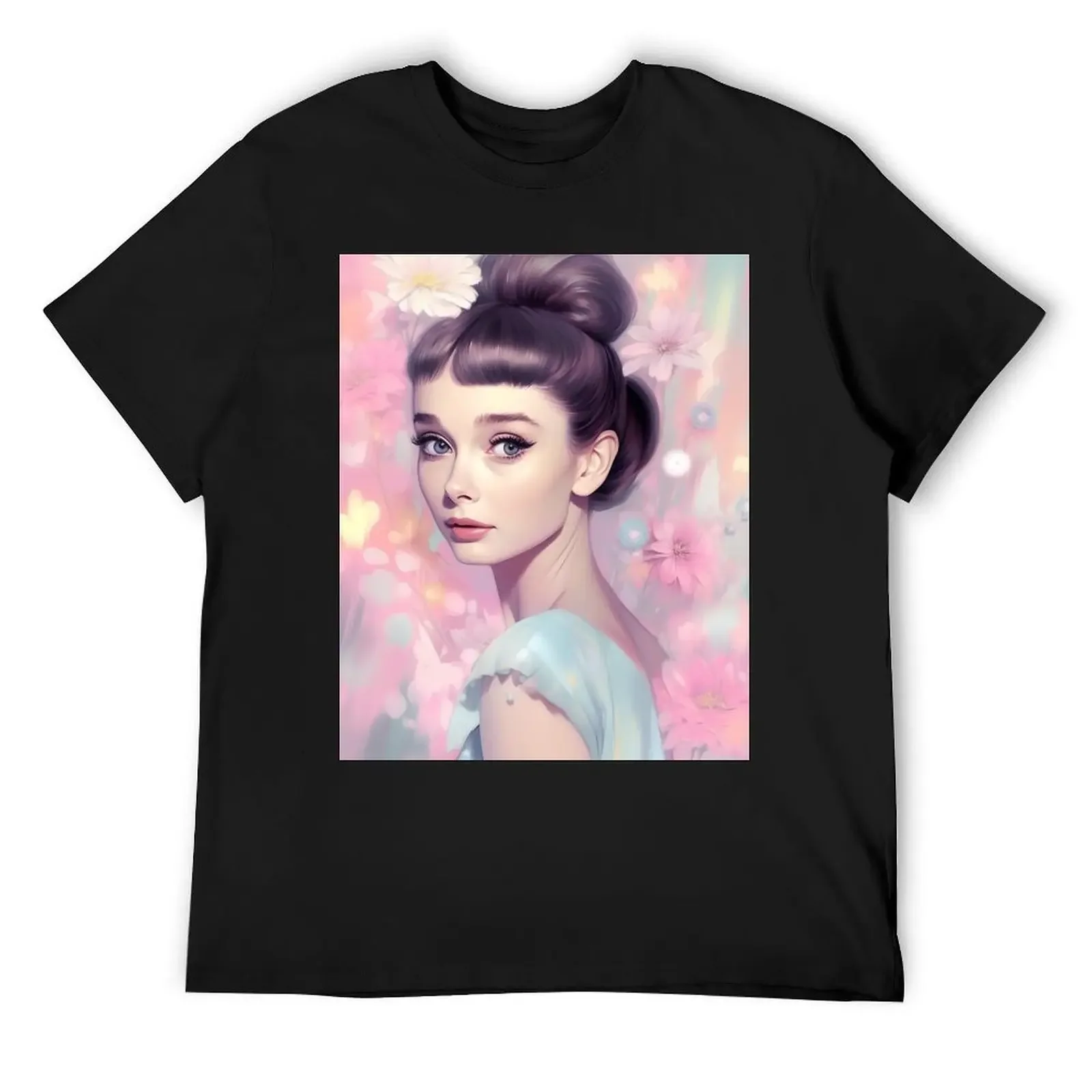 

Audrey Hepburn T-Shirt sweat anime clothes summer top mens plain t shirts