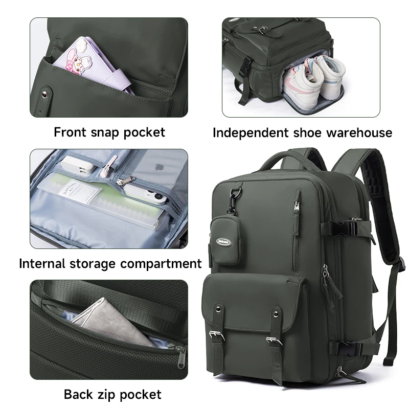 Large Capacity Travel Backpack for Airplane Carry On Backpack Women 15.6 Inch Laptop Business Luggage Students School Bags