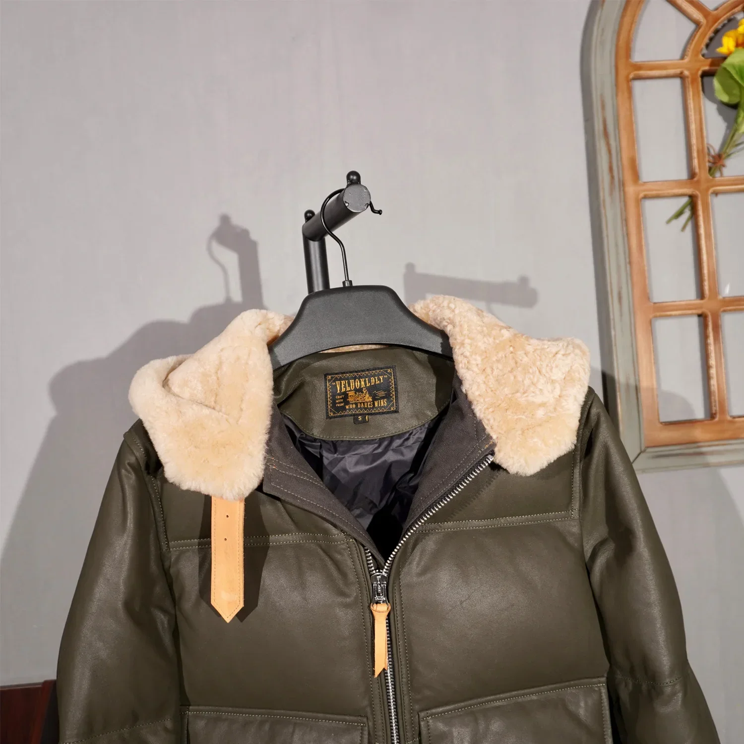 Blouson à capuche en peau de mouton pour homme, veste de motard rétro, rasoir émoussé, court, épaissi, mince, vêtements pour temps froid, hiver