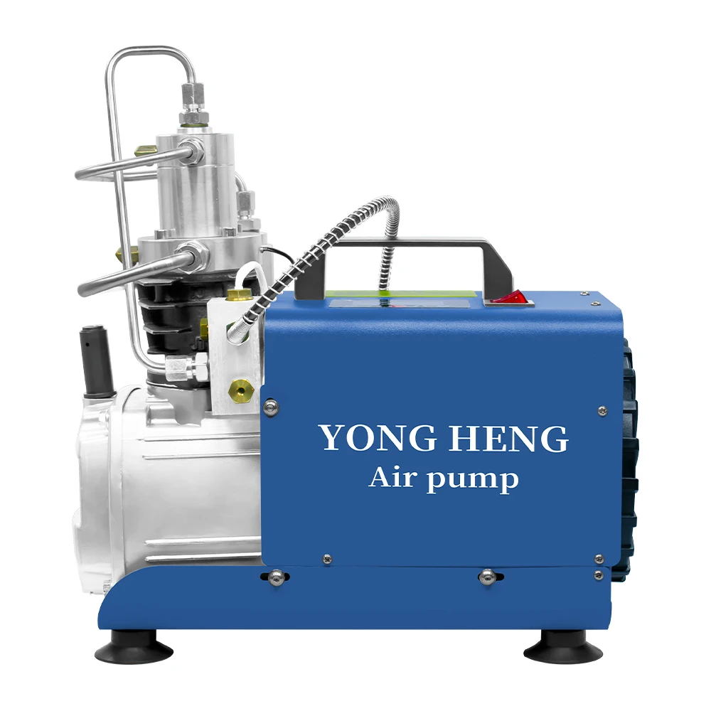 YONGHENG 4500Psi 300BarPCP Air Compressor High Pressure Compressor with Set Pressure Water-Fan Cooling System for Scuba Diving