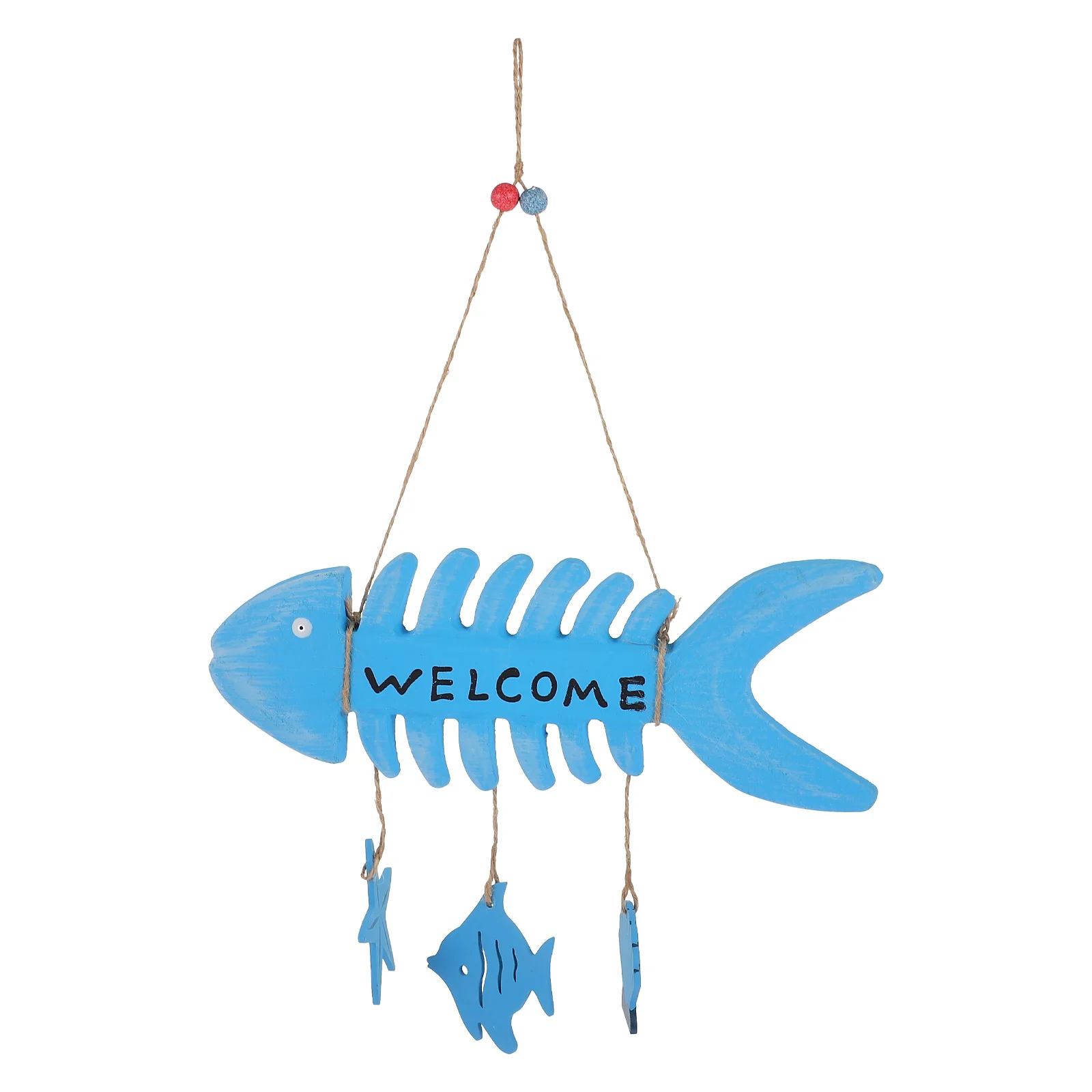 

Mediterranean Style Wooden Welcome Hanging Board Fish Bone Shape Home Decor Door Sign DIY Wooden Boards