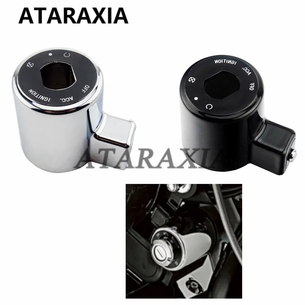 

Switch Ignition Control Switch Motorcycle Ignition Switch Key Decoration Cover Cap for Harley Sportster XL 883 1200 2004-2016