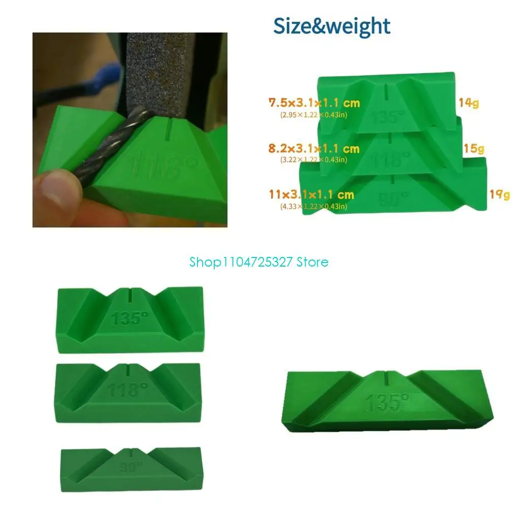 

D8KF Professional Drill Bit Angled Grinder 3 Pack 90/118/135 Degree Adjustable Sharpening System For Carpentry Metalworking