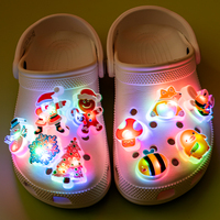 1pcs LED Pins for Kids Lighted Shoe Charms Christmas Halloween Shoe Accessories Duck Cat Decoration Buckles Girl Boy Ornaments