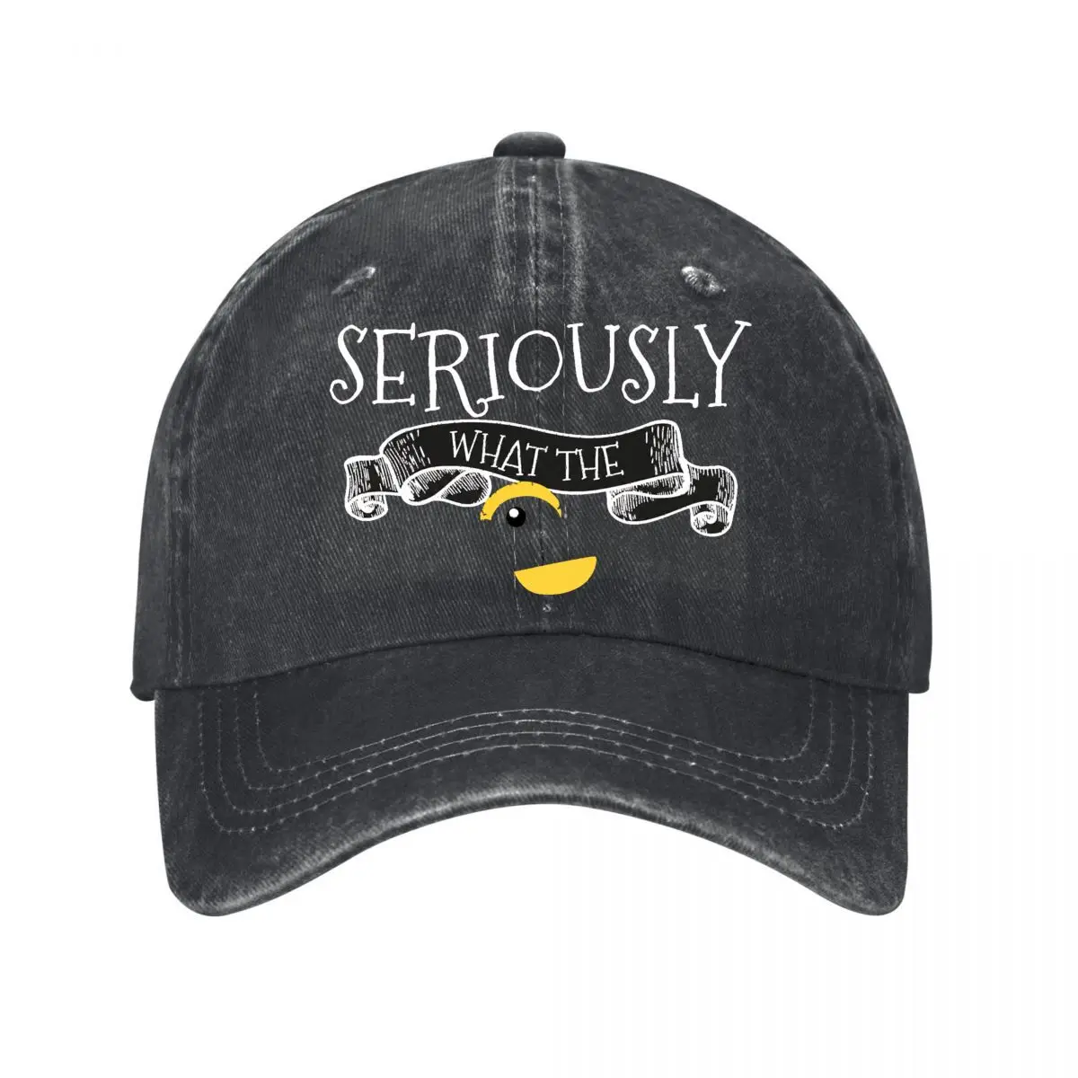 Casquette de baseball délavée avec motif What The Pac - Man pour femme et homme, idéale pour l'extérieur
