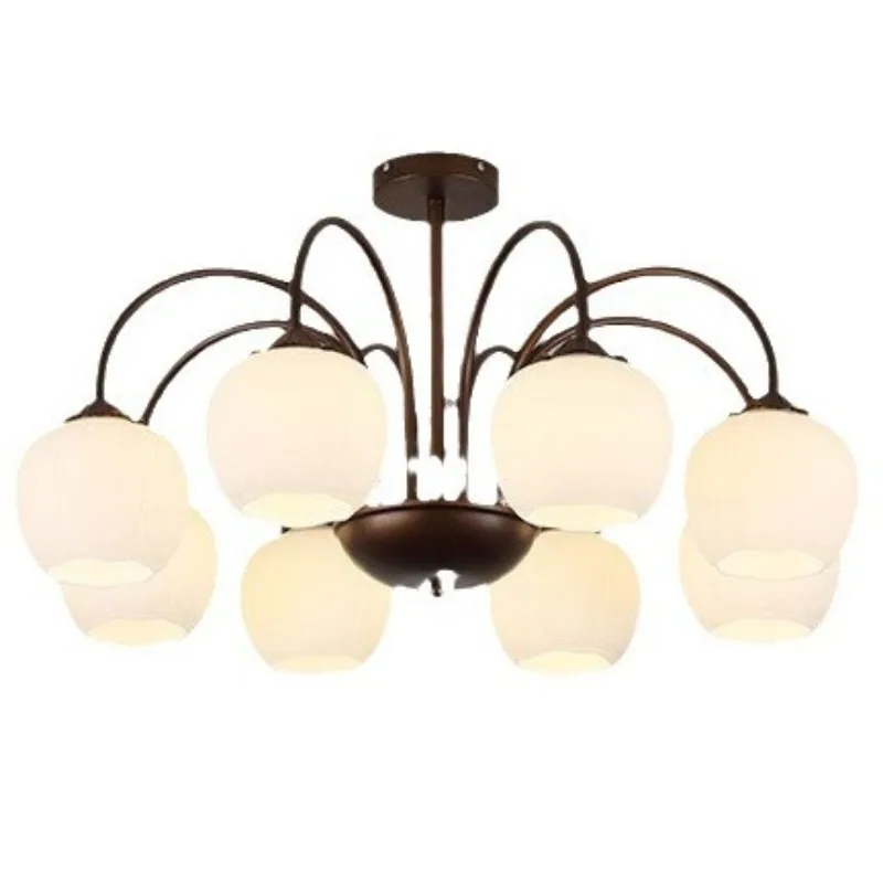 

Retro bedroom lights, American chandeliers, atmosphere dining room very simple rural French glass room lamps
