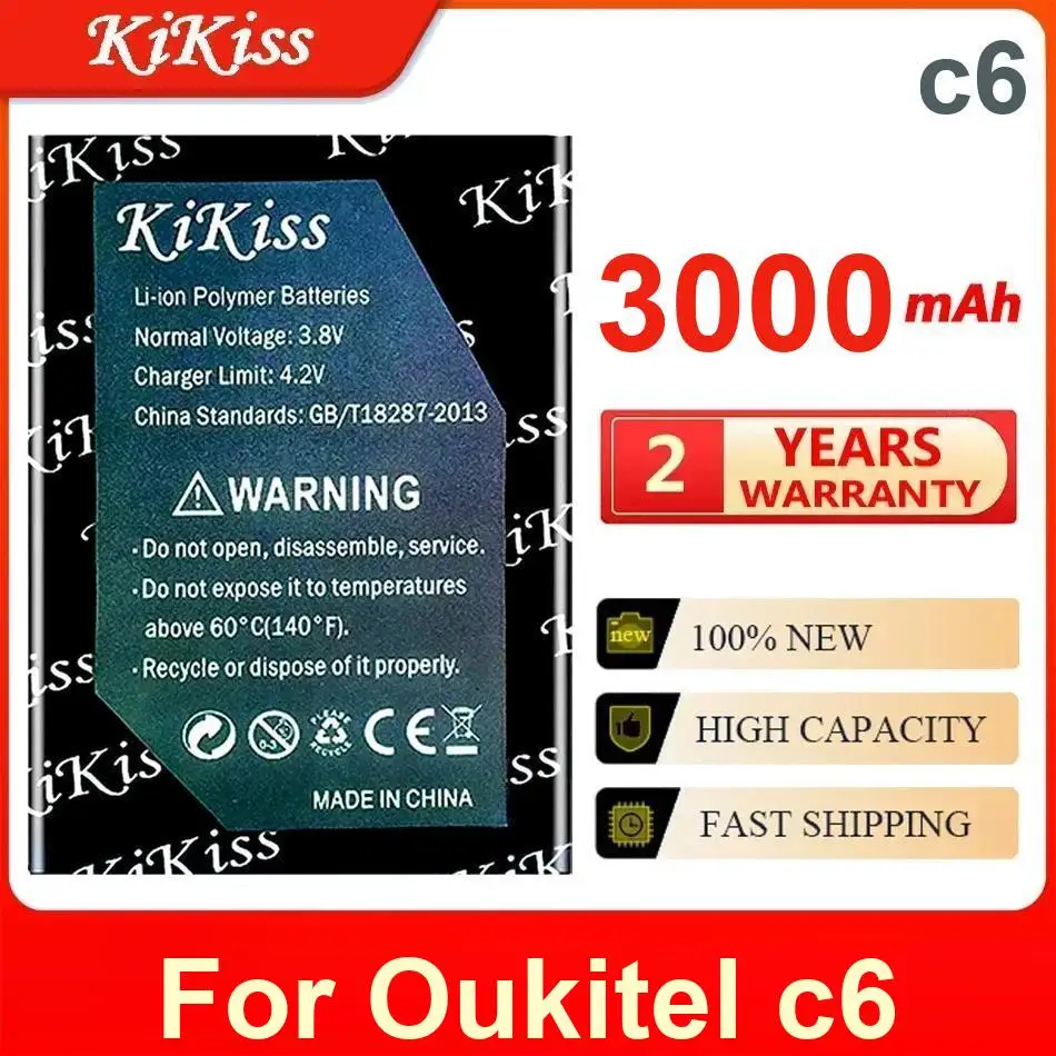 

Аккумулятор C6 3000 мАч для мобильного телефона Oukitel, перезаряжаемый большой емкости