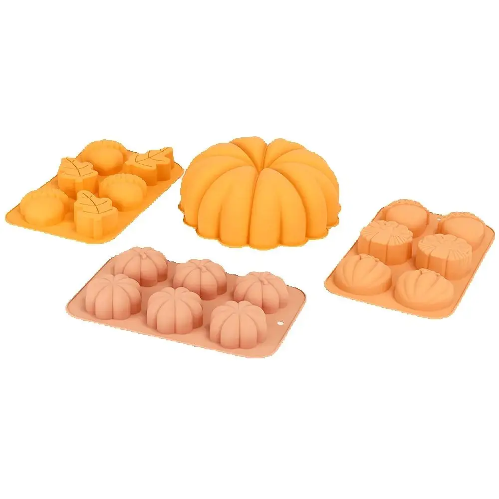 Farm Harvest Festival Pumpkin Nuts Leaf Shape Silicone Cake Molds Chocolate Moulds DIY Candle Mold M695